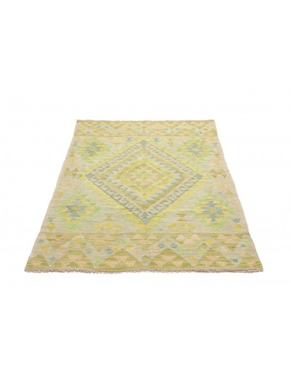 Tappeto Kilim Afghanistan marrone verde 98x148