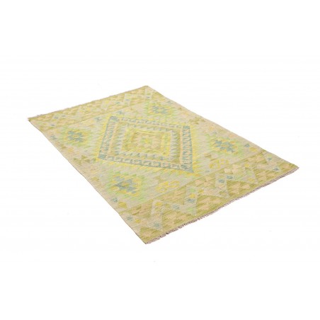 Tappeto Kilim Afghanistan marrone verde 98x148