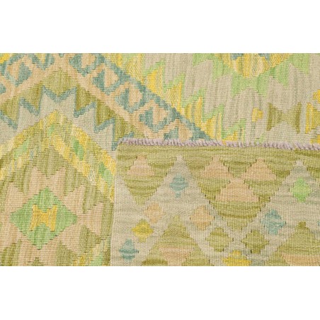 Tappeto Kilim Afghanistan marrone verde 98x148