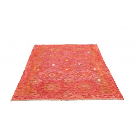 Tappeto Kilim Afghanistan rosso arancione 137x186
