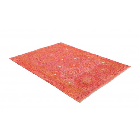 Tappeto Kilim Afghanistan rosso arancione 137x186