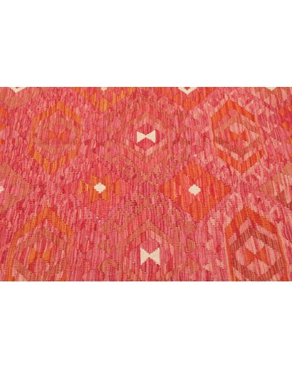 Tappeto Kilim Afghanistan rosso arancione 137x186