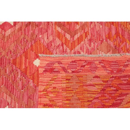 Tappeto Kilim Afghanistan rosso arancione 137x186