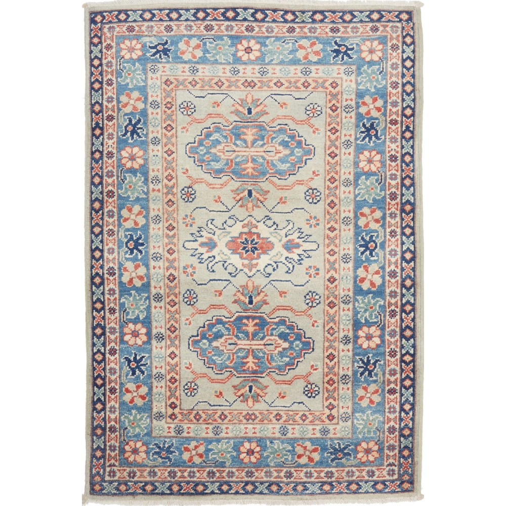 Tappeto Kazak Afghanistan azzurro 79x118