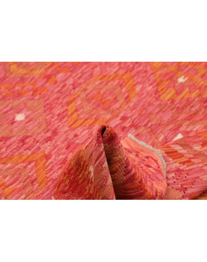 Tappeto Kilim Afghanistan rosso arancione 137x186