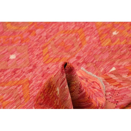 Tappeto Kilim Afghanistan rosso arancione 137x186