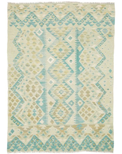 Tappeto Kilim Afghanistan beige grigio 122x170