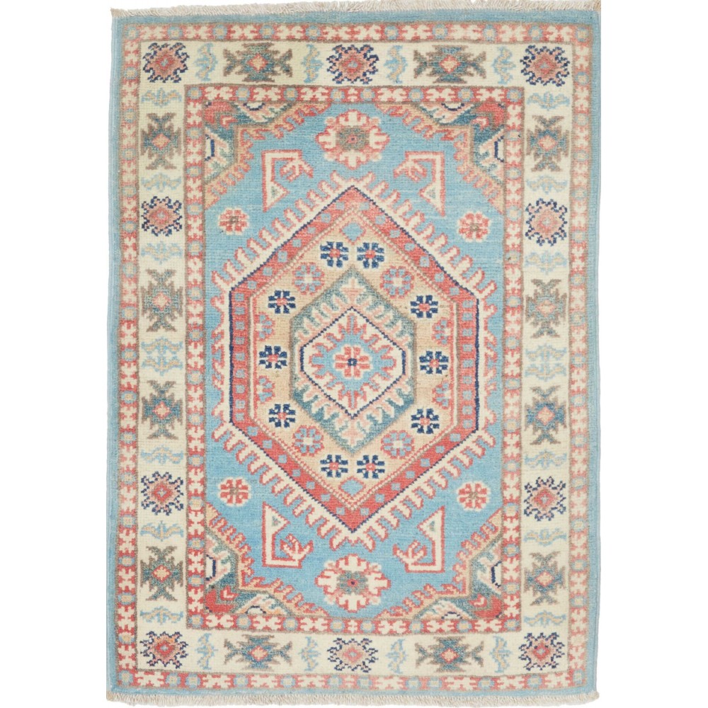 Tappeto Kazak Afghanistan beige bianco 61x85