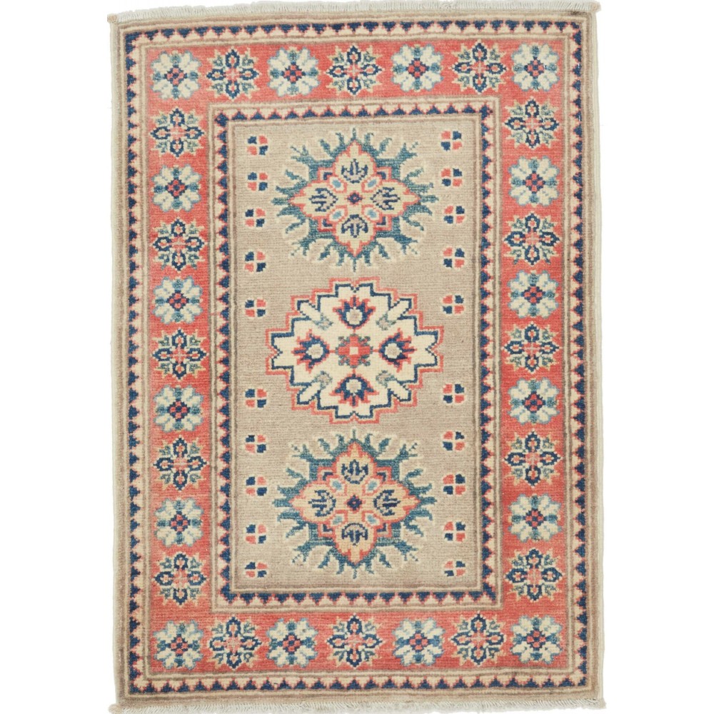 Tappeto Kazak Afghanistan marrone rosso 64x90