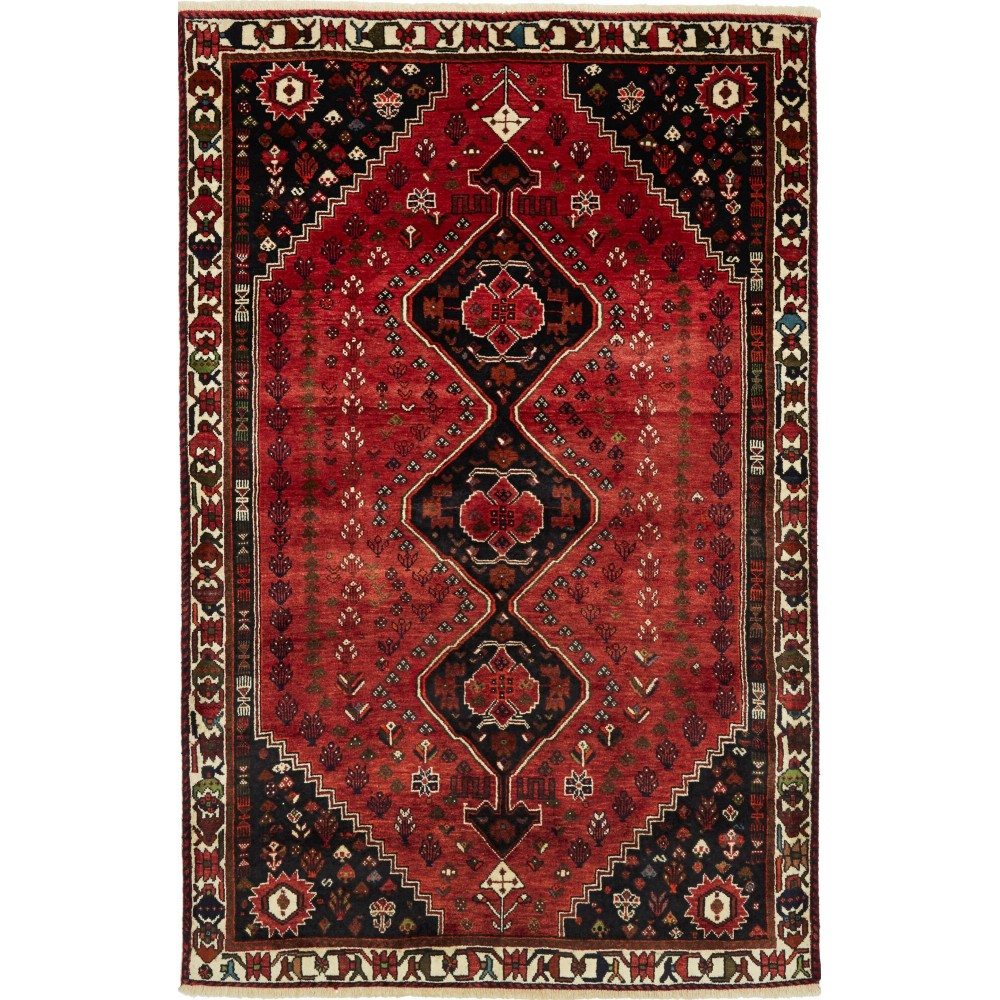 Tappeto Shiraz Persia marrone giallo 163x253