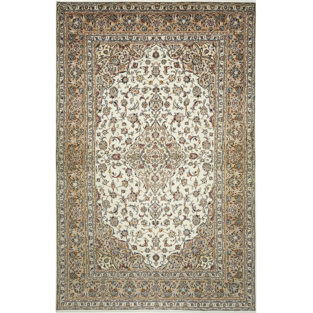 Tappeto Kashan Persia azzurro bianco 198x312