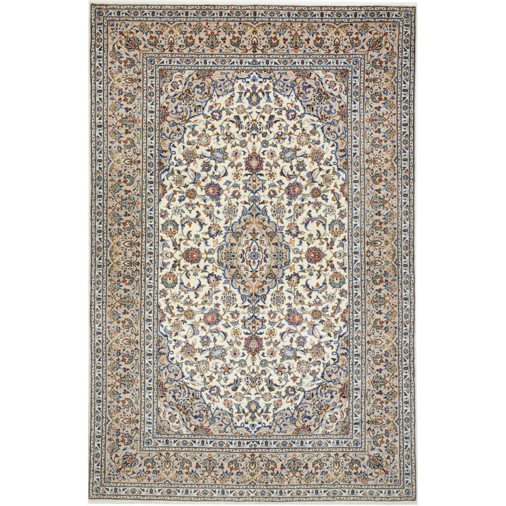 Tappeto Kashan Persia beige verde 198x300