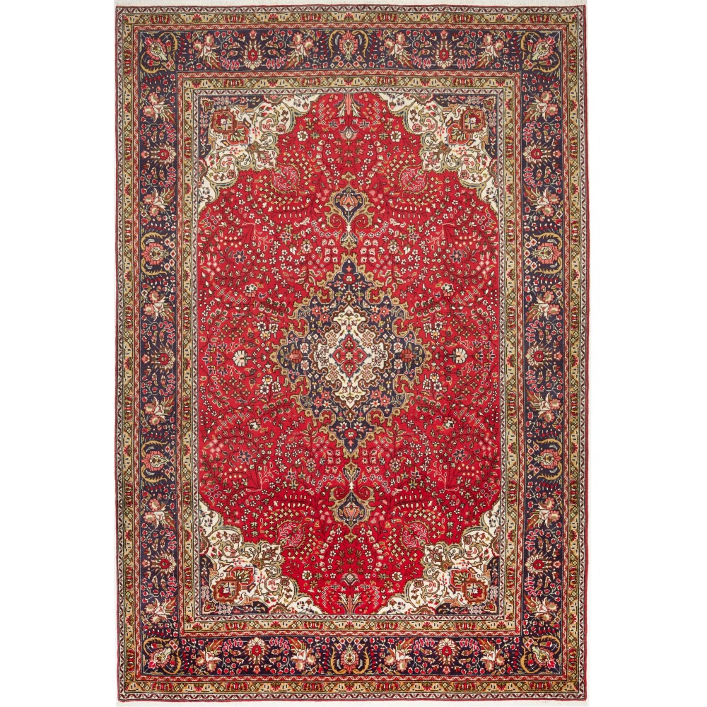 Tappeto Tabriz Persia marrone giallo 200x296