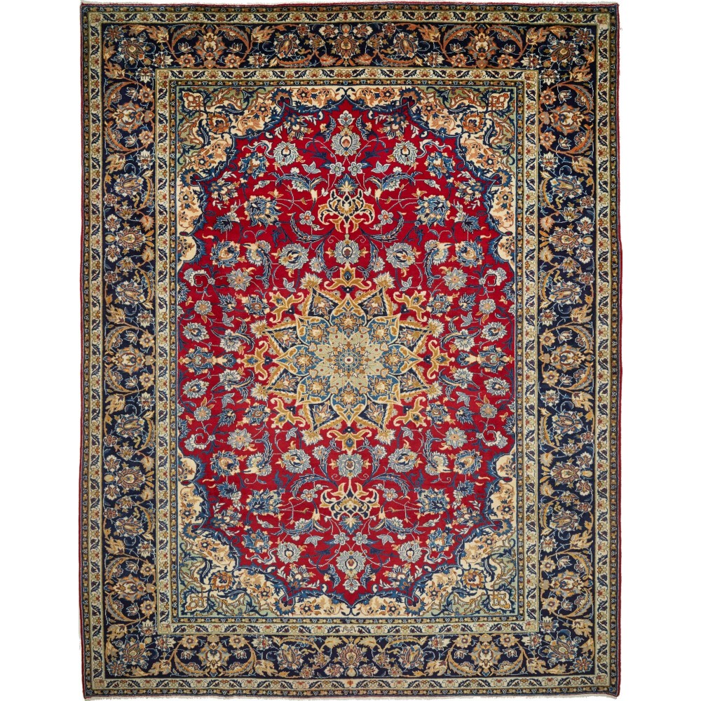 Tappeto Nadjafabad Persia azzurro grigio 300x390