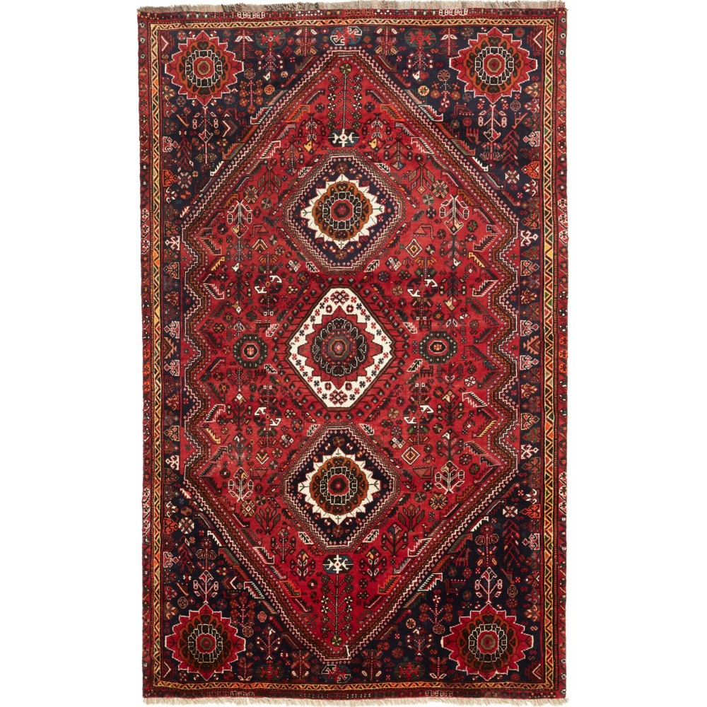 Tappeto Shiraz Persia grigio giallo 168x273
