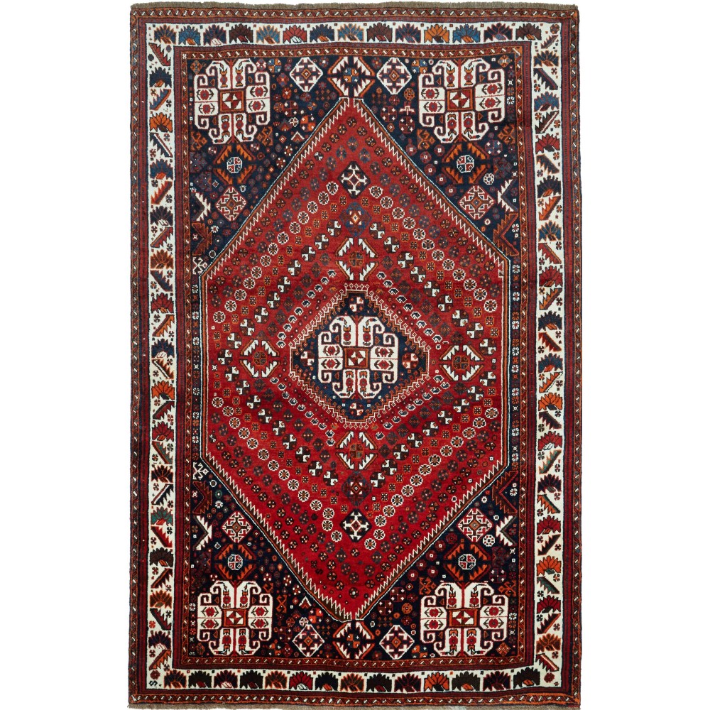 Tappeto Shiraz Persia grigio bianco 160x250