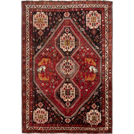 Tappeto Shiraz Persia marrone giallo 182x270