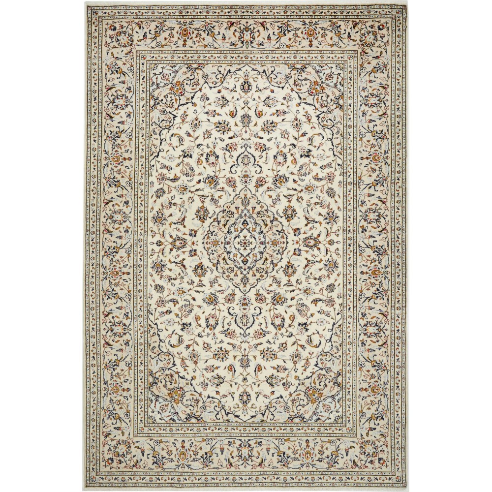 Tappeto Kashan Persia beige verde 200x302