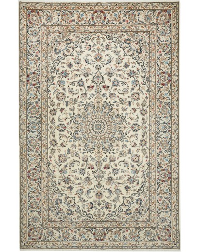 Tappeto Kashan Persia beige grigio 200x303