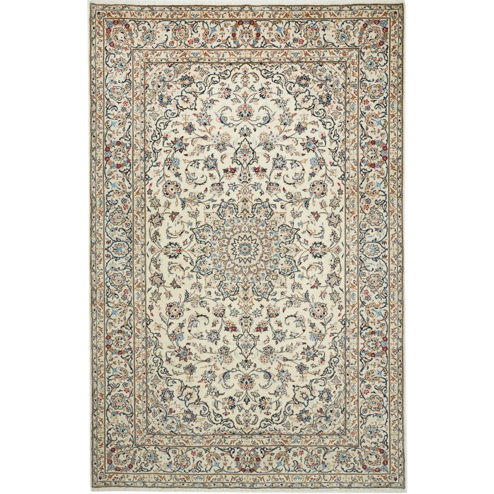 Tappeto Kashan Persia beige grigio 200x303