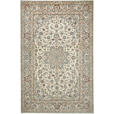Tappeto Kashan Persia beige grigio 200x303
