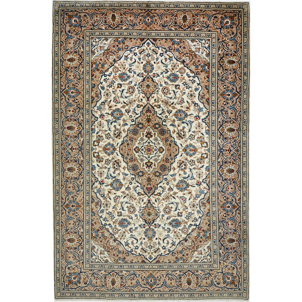 Tappeto Kashan Persia marrone grigio 200x308