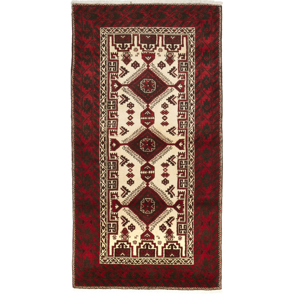 Tappeto Baluch Persia giallo 103x197