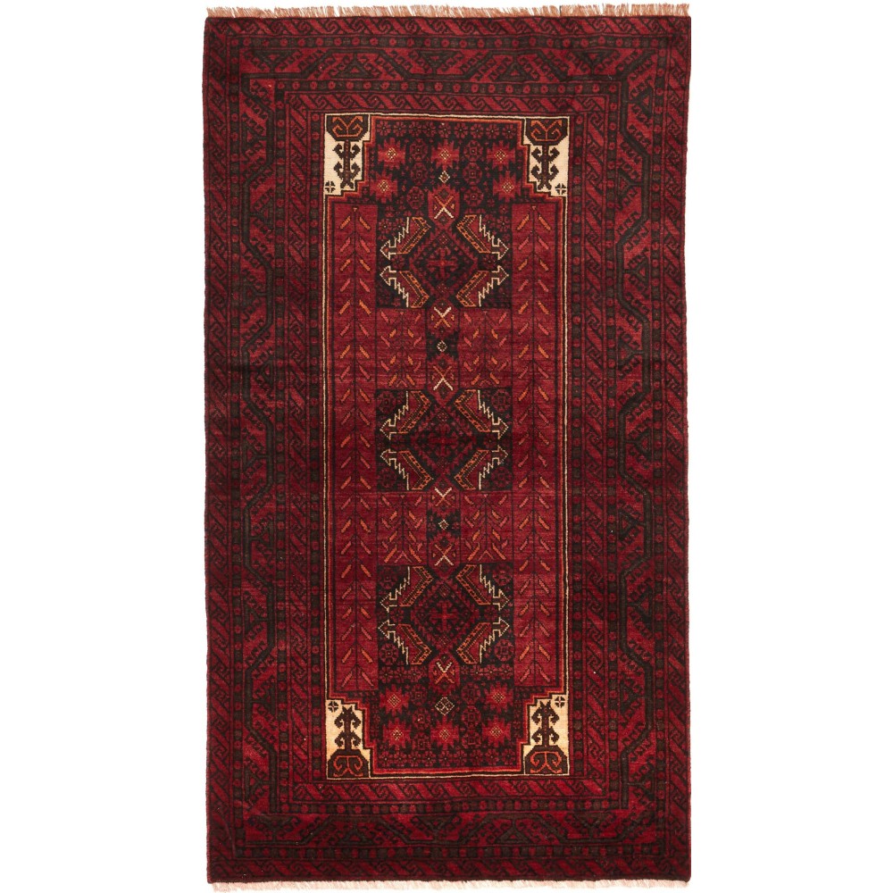 Tappeto Baluch Persia marrone giallo 108x200