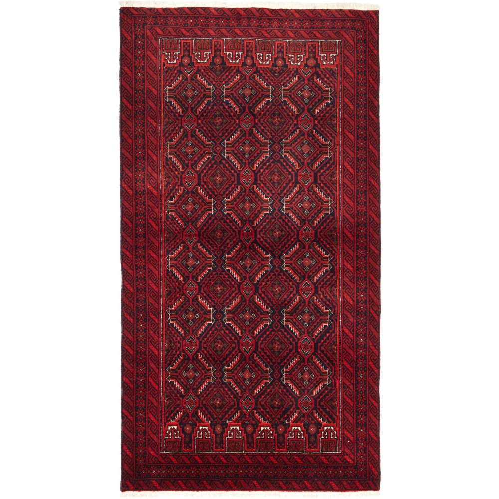 Tappeto Baluch Persia marrone rosso 107x200