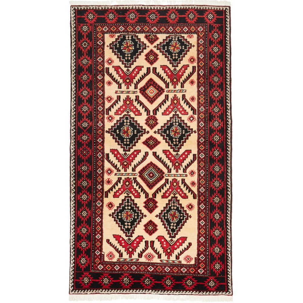 Tappeto Baluch Persia blu giallo 110x200