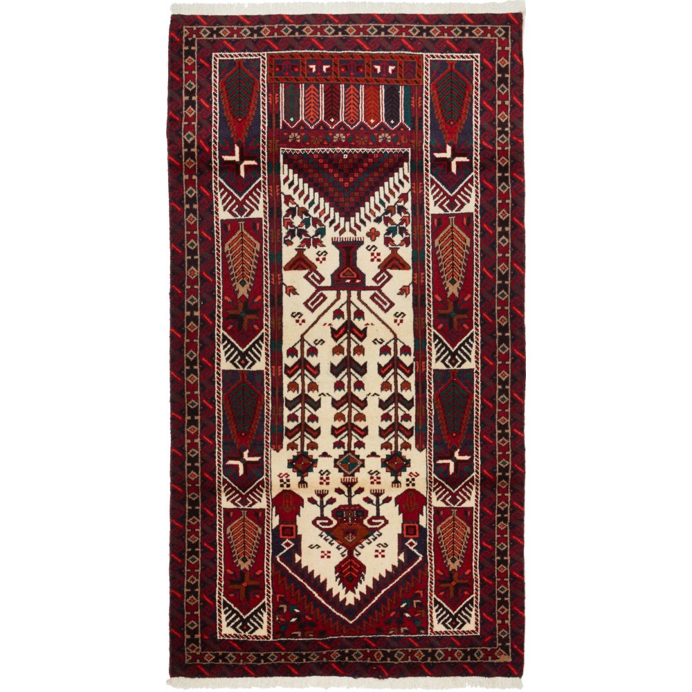 Tappeto Baluch Persia marrone giallo 101x191