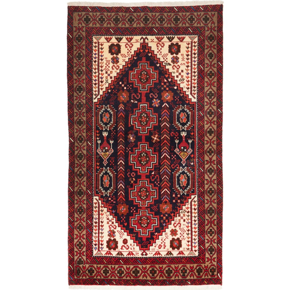 Tappeto Baluch Persia marrone blu 109x194