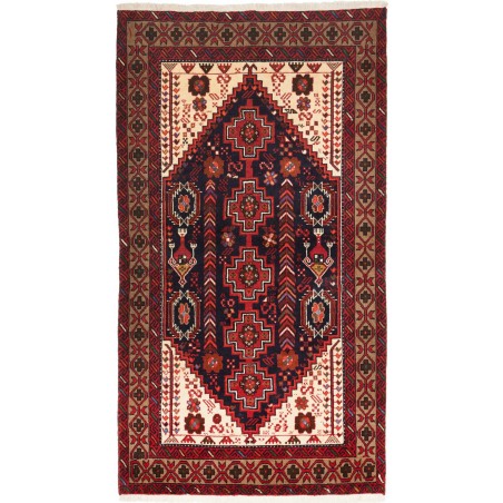 Tappeto Baluch Persia marrone blu 109x194