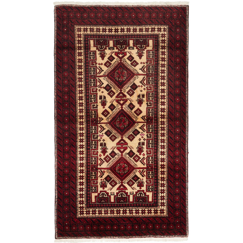 Tappeto Baluch Persia blu marrone 105x184