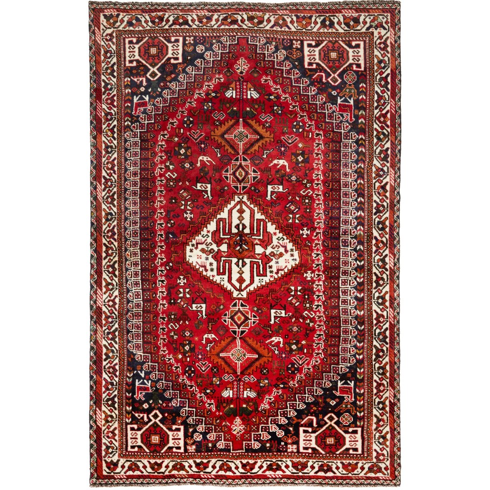 Tappeto Shiraz Persia marrone giallo 160x253