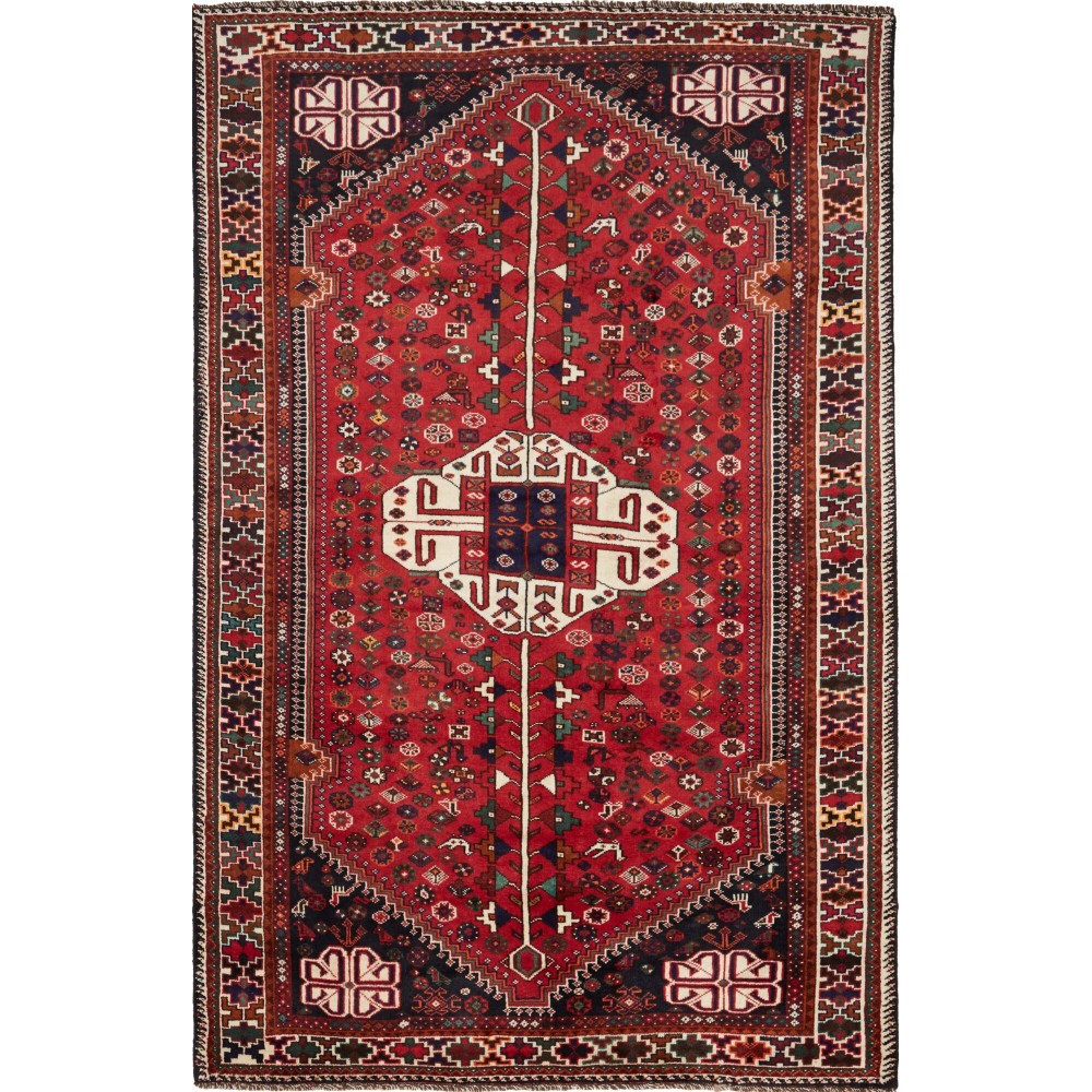 Tappeto Shiraz Persia marrone blu 168x255