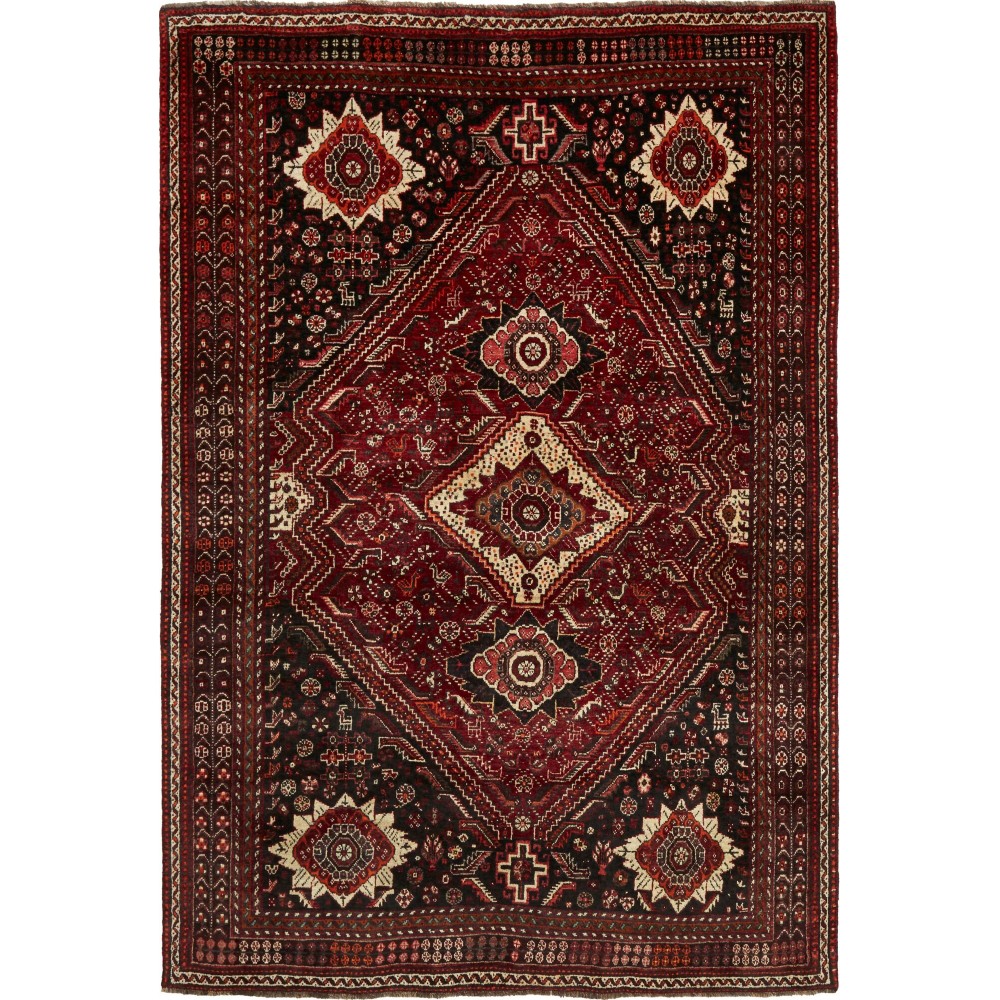 Tappeto Shiraz Persia blu marrone 168x248