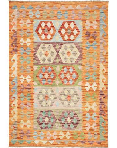 Tappeto Kilim Afghanistan marrone beige 124x183