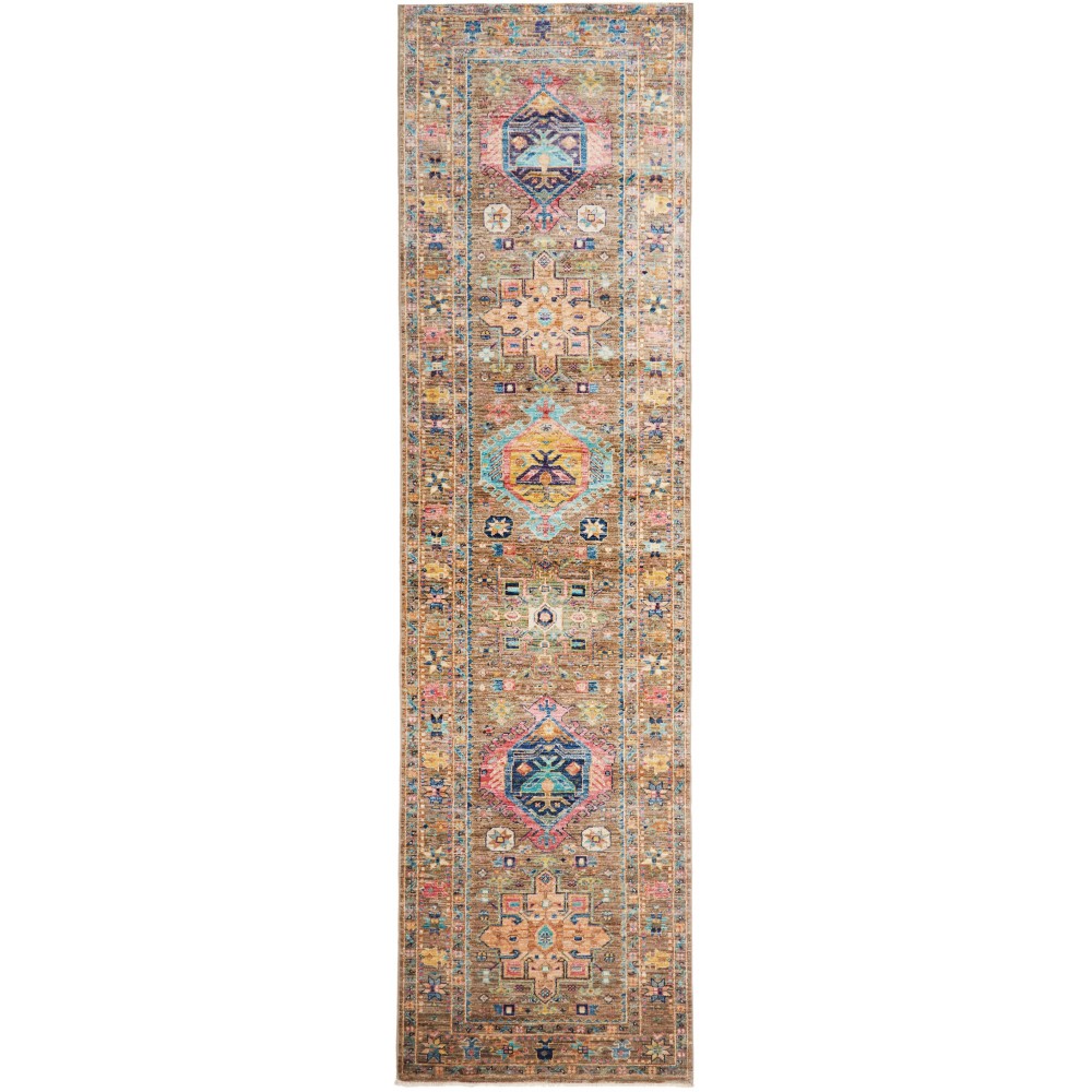 Tappeto Tribal Pakistan marrone 80x295 Tappeto Tribal Pakistan marrone 80x295