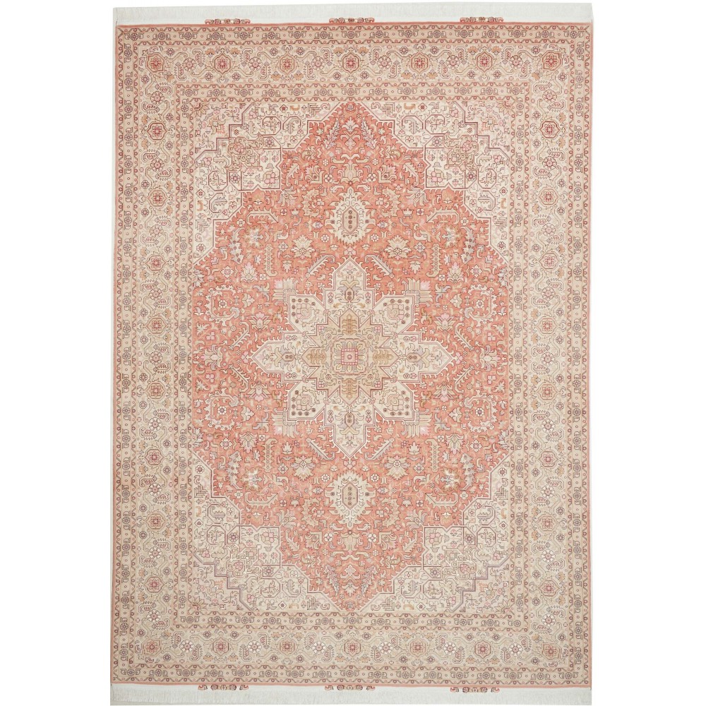 Tappeto Tabriz 50 Raj Persia beige bianco 248x350