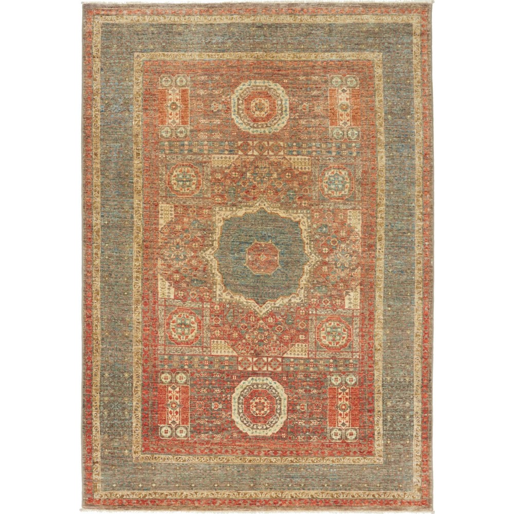 Tappeto Mamlouk Pakistan marrone giallo 127x189