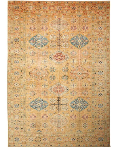 Tappeto Kazak Fine Pakistan marrone grigio 251x356