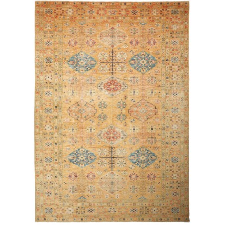 Tappeto Kazak Fine Pakistan marrone grigio 251x356