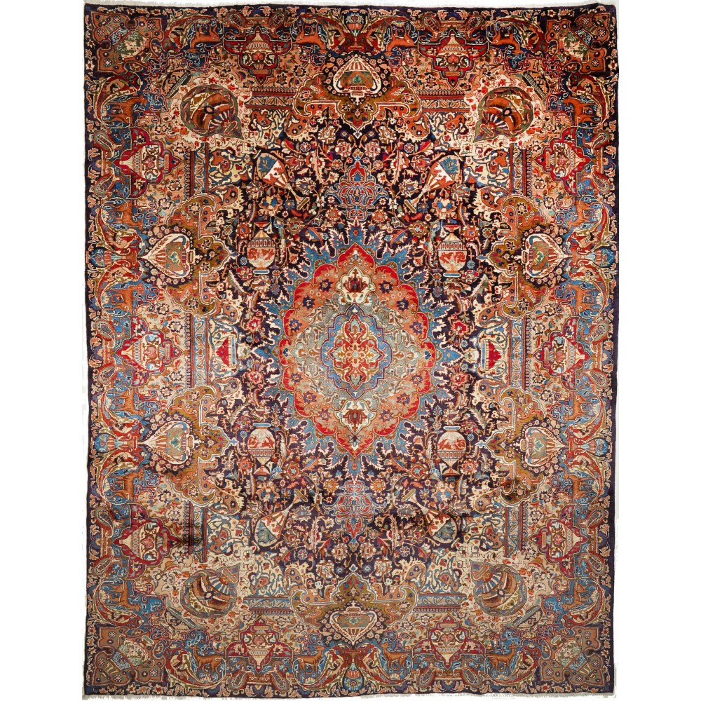 Tappeto Kashamr Zirkhaki Persia marrone grigio 300x394