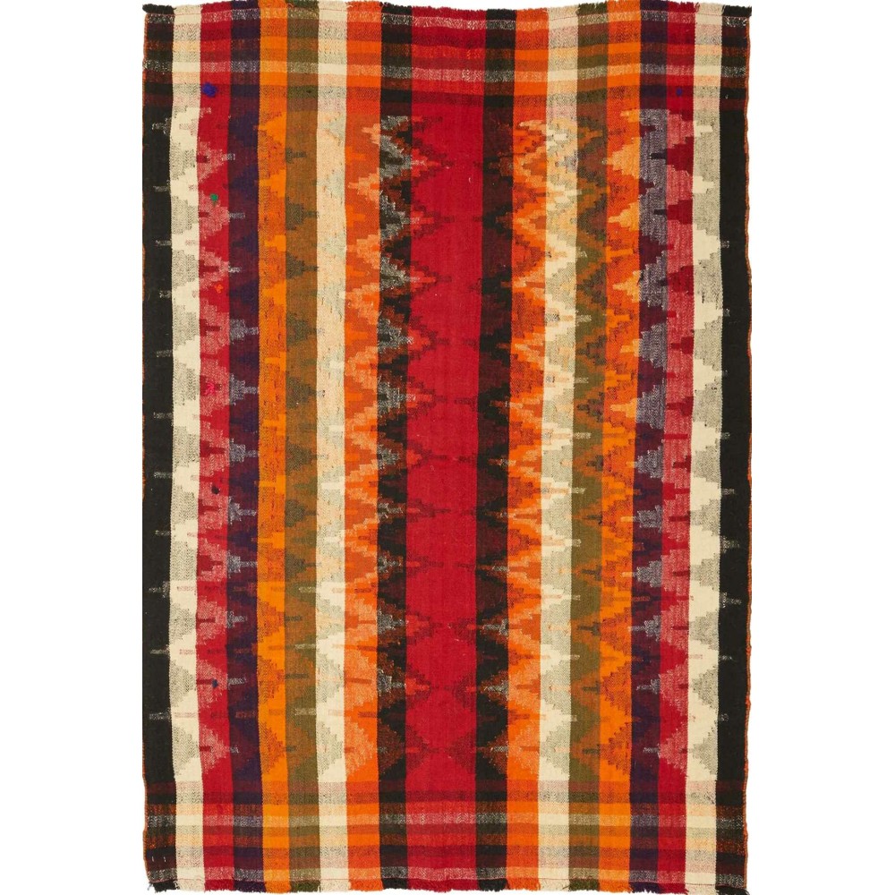Tappeto Kilim Vintage Persia marrone 145x202
