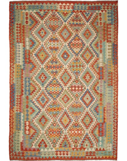 Tappeto Kilim Afghanistan marrone 204x294