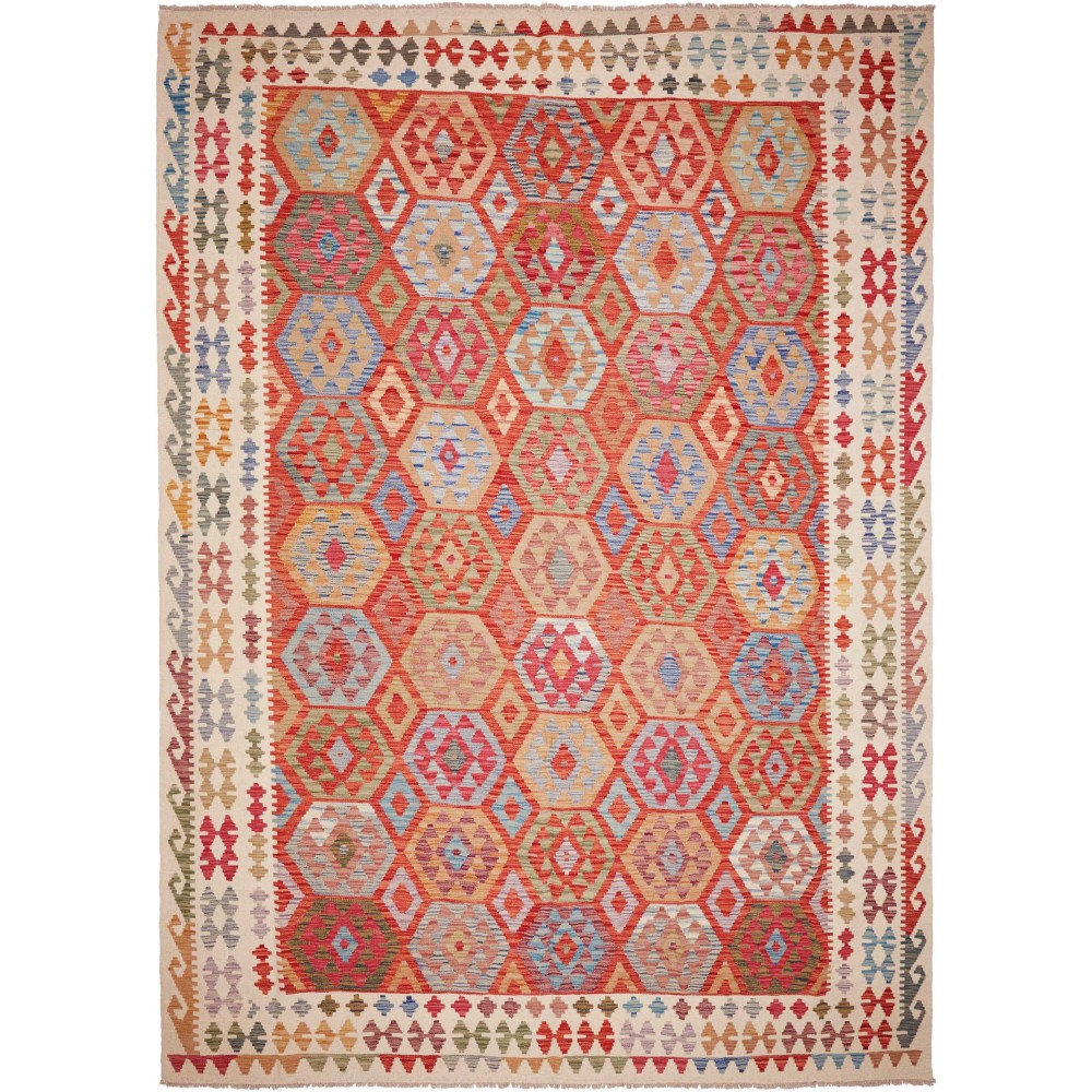 Tappeto Kilim Afghanistan marrone 253x351
