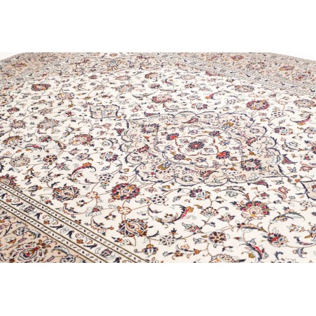 Tappeto Kashan Persia bianco azzurro 250x357