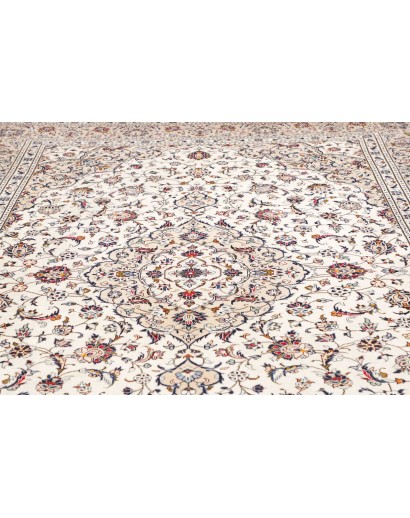 Tappeto Kashan Persia bianco azzurro 250x357