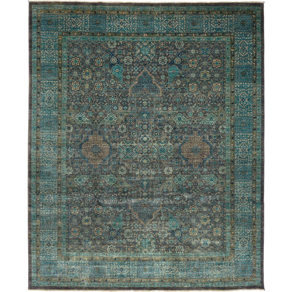 Tappeto Mamlouk Pakistan azzurro grigio 251x306